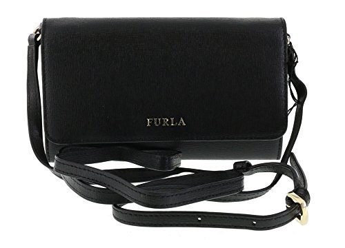 Furla Saffiano Leather MIKY Shoulder Bag/Crossbody Bag/Handbag/Wallet/Clutch in Onyx/Black