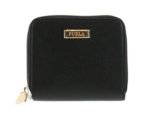 Furla Saffiano Leather Classic Zip-around Wallet in Onyx (001)