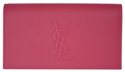 Yves Saint Laurent YSL Pink Leather Large Belle de Jour Clutch