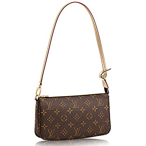 Authentic Louis Vuitton Monogram Canvas Shoulder Bag Clutch Handbag Pochette Accessoreis NM Article: M40712 Made in Italy