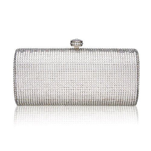 China White Crystal Clutch