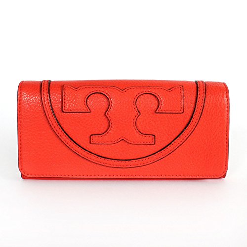 Tory Burch All T Envelope Continental Wallet Poppy Red