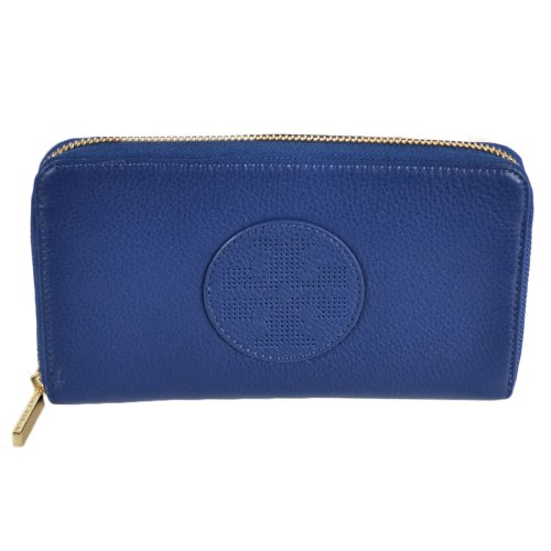 Tory Burch Kipp Zip Around Continental Leather Wallet in Blue Nile
