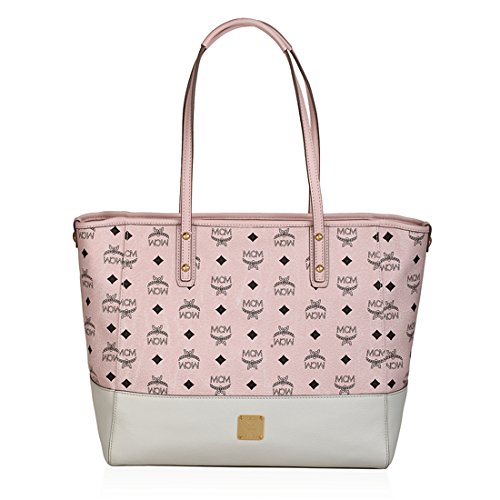 MCM Shopper Shoulder tote bag & pouch light pink MWP4SVI36PH001