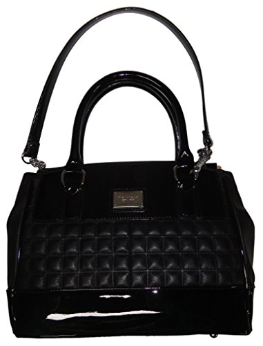 Tignanello Leather Purse Handbag Lady Q Status Satchel Black