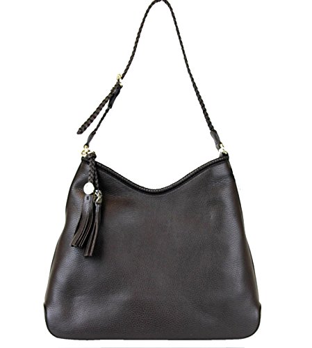 Gucci Brown Leather Marrakech Shoulder Bag Hobo Handbag 336659 2038
