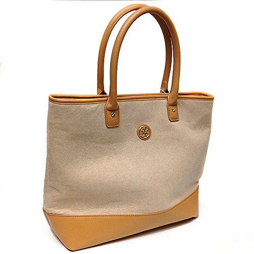 Tory Burch Top Handle Suede Tote- Oatmeal