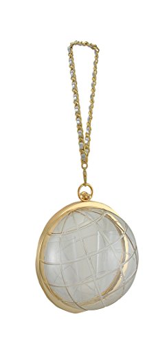 Clear Plexiglass Globe Round Wristlet Handbag