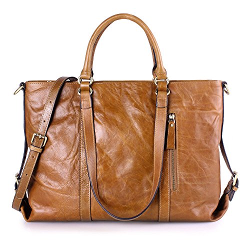 Kattee Vintage Genuine Leather Lady Satchel Tote Handbag