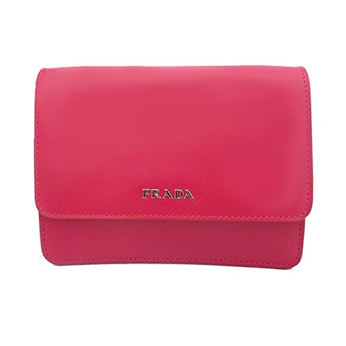 Prada Box Calf Leather Pattina Crossbody Shoulder Bag BT1031, Pink