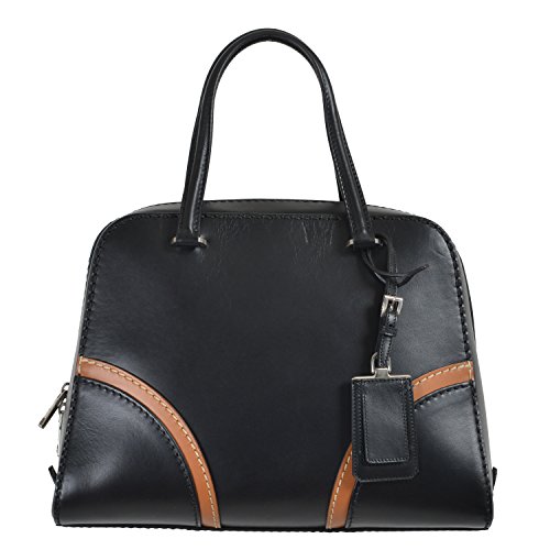 Prada Women’s Black Leather Satchel Handbag Shoulder Bag