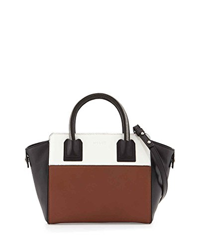 Milly Logan Color block Leather Tote Bag