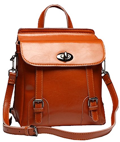 Heshe® Women’s New Fashion Leather Backpack Shoulder Handbag Sling Single Bag Purse Crossbody for Ladies