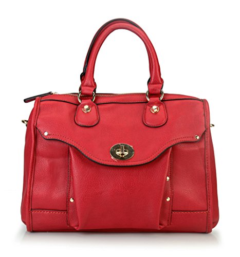 Rimen & Co. Womens High Quality Front Pocket Top Zipper Closure Doctor Style Tote Bag Handbag RX-1664
