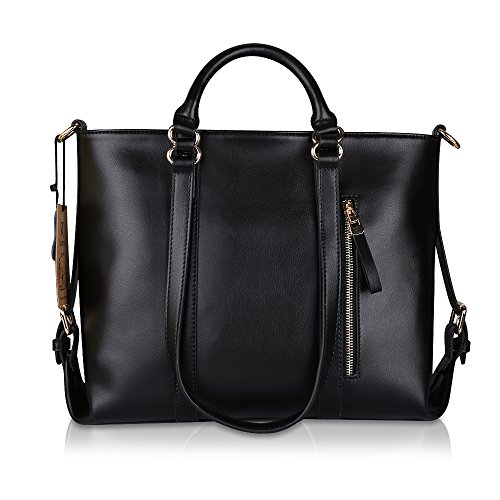Kattee Urban Style 3-Way Women’s Genuine Leather Shoulder Tote Bag