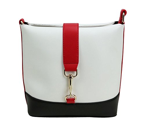 ilishop Women’s Korean Vintage Pu Leather Shoulder Messenger Bag Bucket Bag (White) ilishop Women’s Korean Vintage Pu Leather Shoulder Messenger Bag Bucket Bag (White)