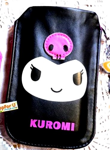 Kuromi PU Leather Pouch for Card Makeup Digital Camera Cell Phone Multi-purpose Bag