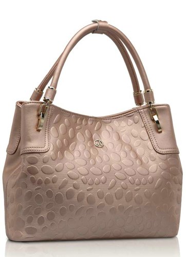Ilishop Women’s Pink Tote Genuine Leather Handbag