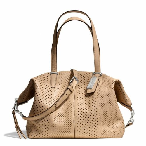 Coach Bleecker Cooper Satchel In Perforated Leather
