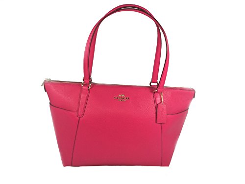 Coach AVA Tote Bag Pebble Leather in Pink Ruby Style F37216