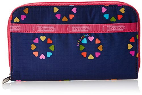 LeSportsac Lily Wallet, Happy Hearts Pink, One Size