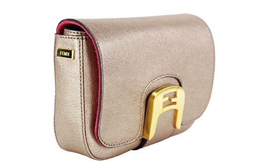 Fendi Pink Calf Leather Women’s Baguette Handbag