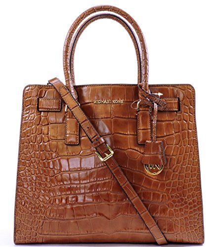 Michael Kors Dillon Large NS Embossed Leather Tote Bag Purse