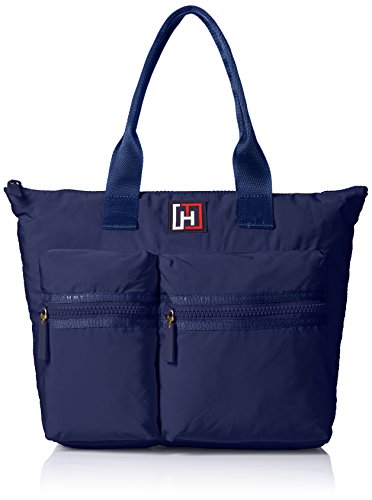 Tommy Hilfiger Nylon Tote Shoulder Bag, Navy, One Size