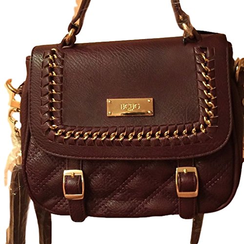 BCBG PARIS Handbag Quilted-Cross Body Bag,Stylish Bag, Regular Size, Burgundy
