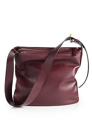 Reed Krakoff 510 Milled Leather Crossbody Bag in Gold / Bordeaux Cordovan