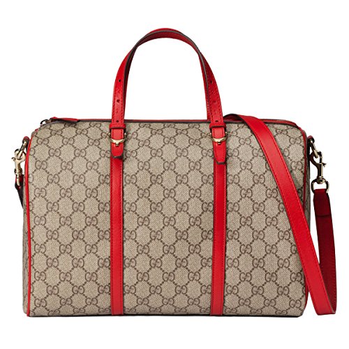 Gucci Women’s Nice GG Supreme Boston Bag, Beige/ebony 322231
