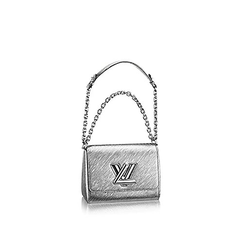 Authentic Louis Vuitton Epi Leather Twist PM Purse Handbag Article: M50323 Argent Made in France
