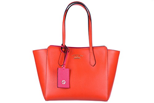 Gucci women’s leather shoulder bag original swing orangene