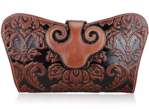 Pijushi Designer Floral Collection Leather Shoulder Handbags Clutch Cross Body Bags 22295