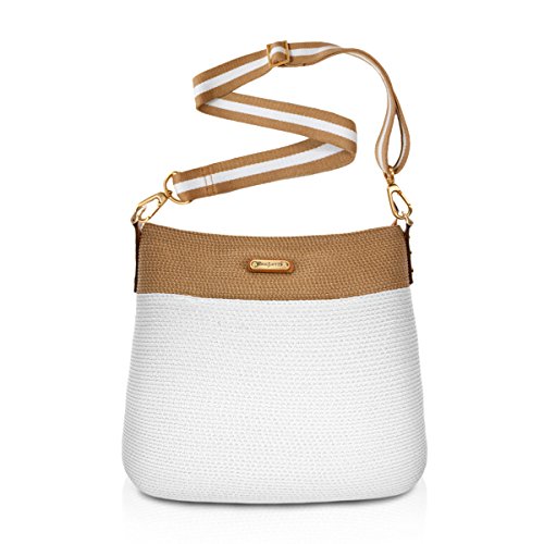 Eric Javits Women’s Escape Pouch Handbag (White/Natural)