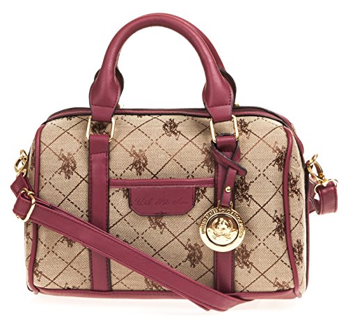 U.S. Polo ASSN. Designer Handbags Women’s Logo Jacquard Mini Satchel Bag (More Colors Available)