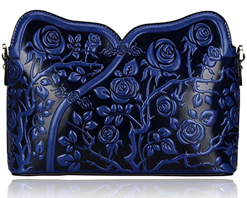 Pijushi Designer Floral Collection Leather Rose Clutch Handbags 22356