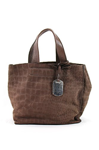 Furla Womens Baguette Handbag Brown Leather