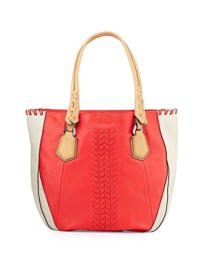 ORYANY Lyssie Leather Colorblock Berry Shoulder Bag Tote