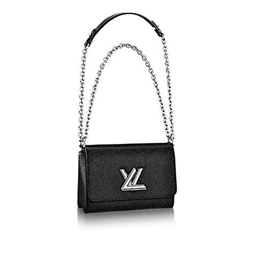 Authentic Louis Vuitton Epi Leather Twist MM Handbag Article: M50282 Noir Made in France