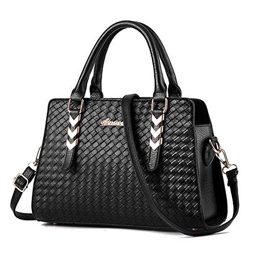 Z-joyee Women Fashion Pure Color Pu leather Shoulder Bag Crossbody Top-handle Tote Handbags