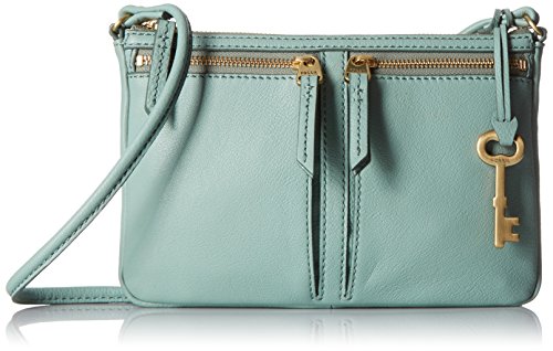 Fossil Erin Small Top Zip Cross Body Bag, Sea Glass, One Size