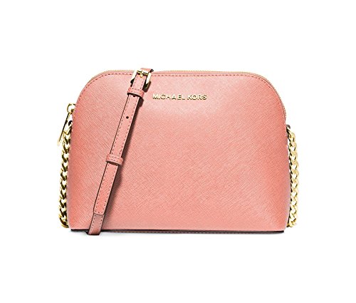 Michael Kors Cindy Large Dome Crossbody Saffiano Leather 18K (Pale Pink)