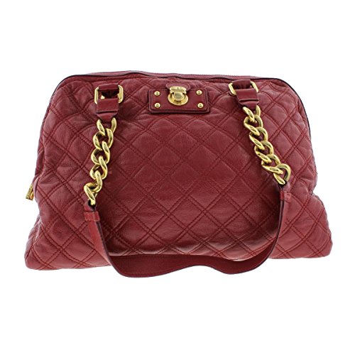 Marc Jacobs Womens Karlie Leather Quilted Satchel Handbag