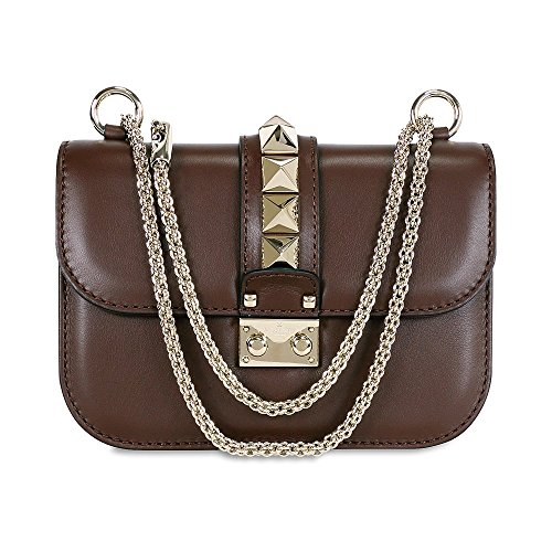 Valentino Small Chain Leather Crossbody Bag – Cacao