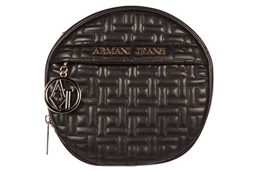 Armani Jeans women’s cross-body messenger shoulder bag pattern black