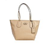 Coach 33915 Embossed Leather Large Taxi Tote Handbag Purse Nude