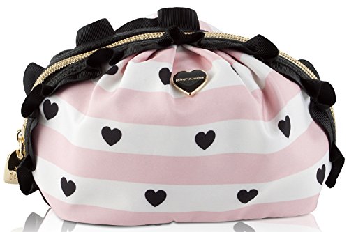 Betsey Johnson Women’s Mini Ruffle Cosmetic Bag, Blush