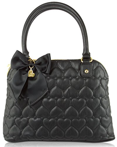 Betsey Johnson Mine and Yours Quilted Dome Satchel Bag