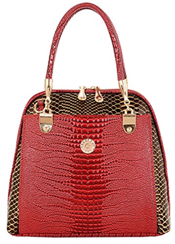 Tina Women’s High-end Snake Skin Embossed Top Handle Handbag